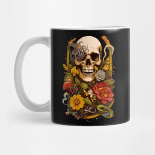 Eternal Bloom - Skull & Floral Fusion Tee Mug